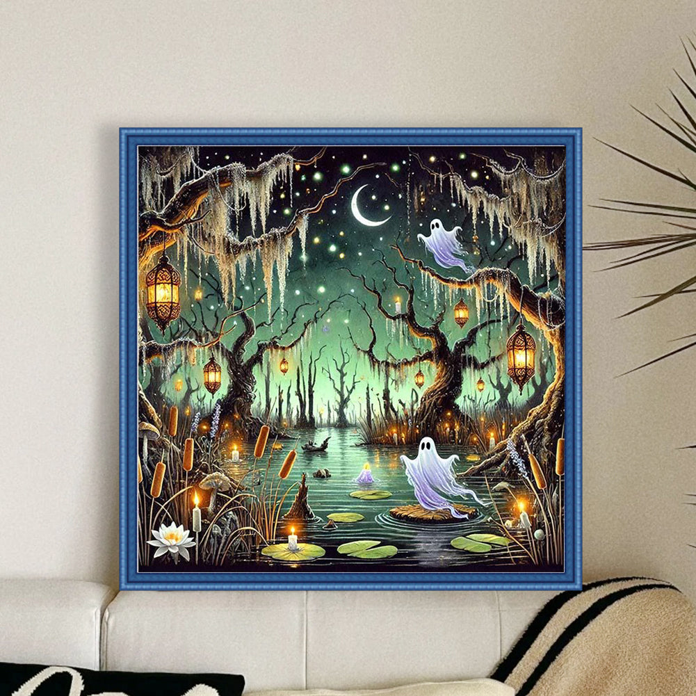 Ghost Scenery - 11CT Stamped Cross Stitch 50*50CM