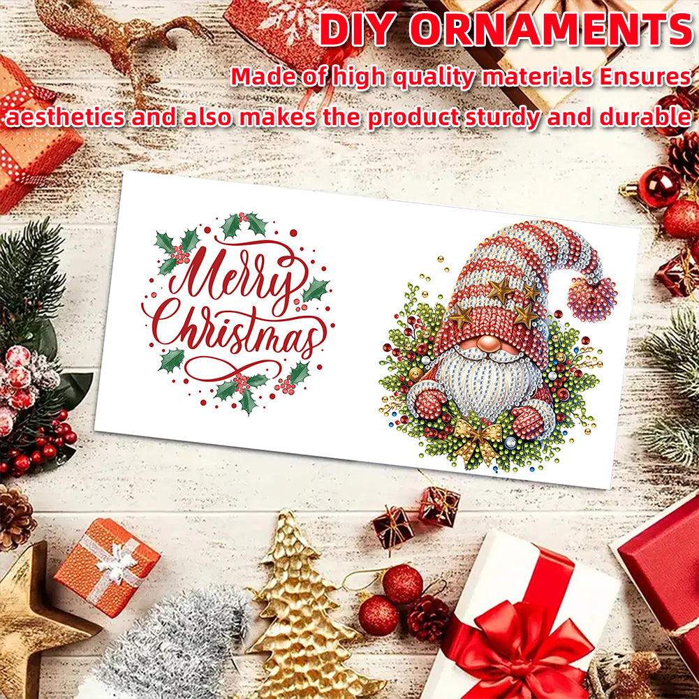 6PCS DIY Diamond Art Greeting Cards Christmas Congratulations Cards & Gifts