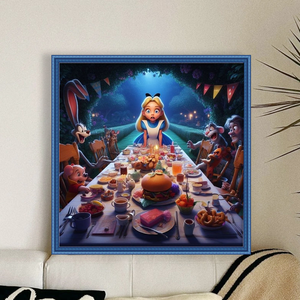 Alice In Wonderland - 14CT Stamped Cross Stitch 50*50CM