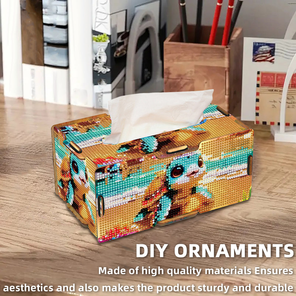Diamond Painting Tissue Box Kits Decorative Rhinestone Craft Kit (Beach Turtle)