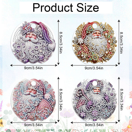 8pcs Christmas Halloween DIY Diamond Art Cup Lid Accessories Tumbler Lid Plate