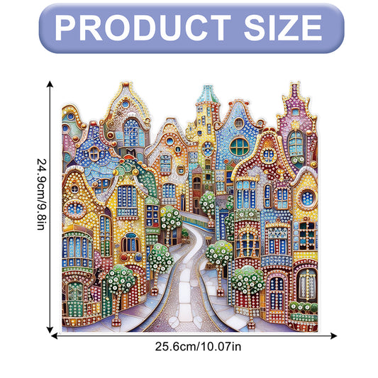 House 2D Flat DIY Diamond Art Pendant Diamond Painting Set Home Wall Decoration