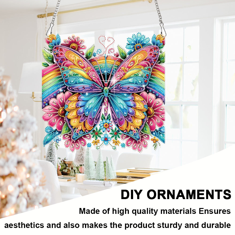 2D Flat DIY Butterfly Diamond Art Pendant Diamond Painting Set Home Decoration