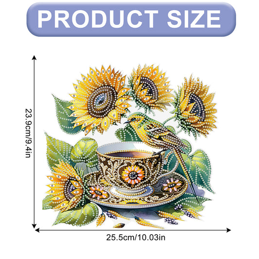 2D Flat DIY Sunflower Diamond Art Pendant Diamond Painting Set Home Decoration