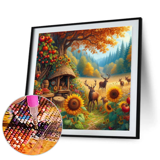 Autumn Scenery - Full Round Drill Diamond Painting 40*40CM