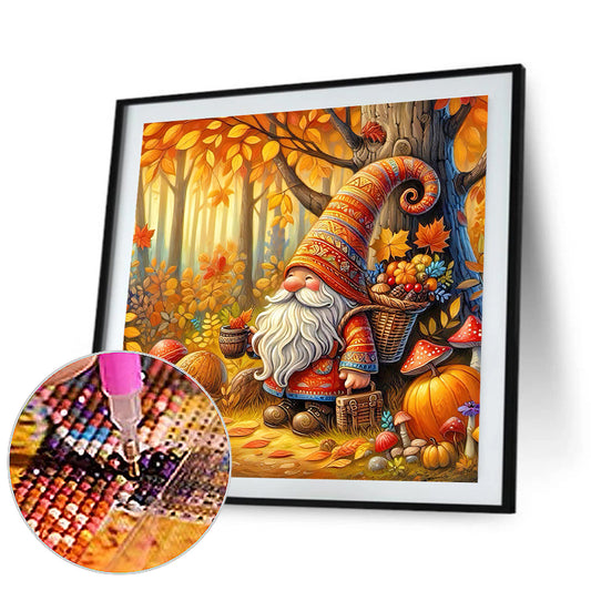 Autumn Gnome - Full Round Drill Diamond Painting 40*40CM