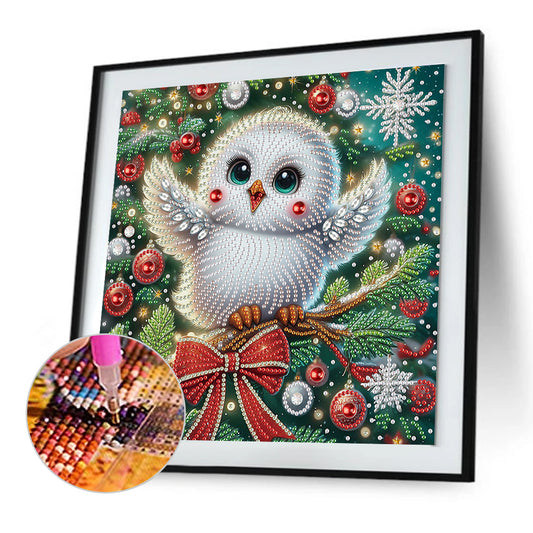 Christmas Owl - Special Shaped Drill Diamond Painting 30*30CM