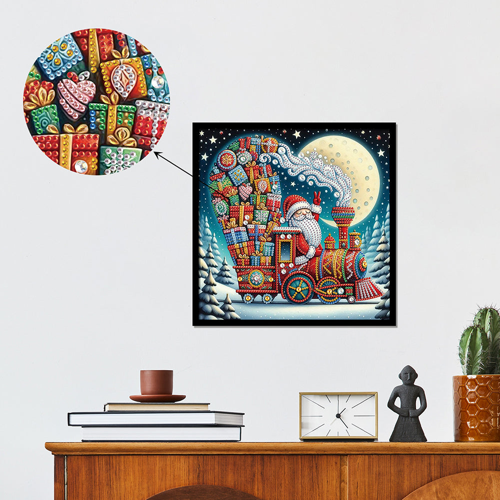Christmas Santa Claus - Special Shaped Drill Diamond Painting 30*30CM