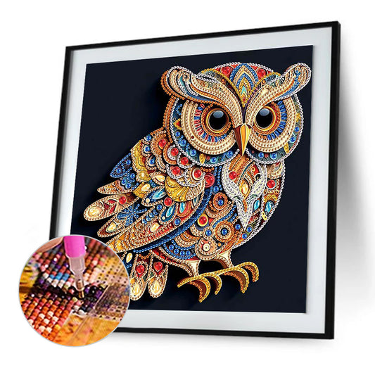Owl - Special Shaped Drill Diamond Painting 30*30CM