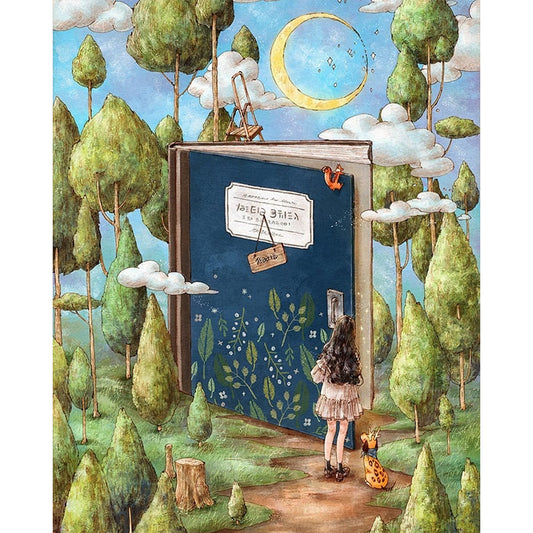 Forest Girl - 14CT Stamped Cross Stitch 45*55CM