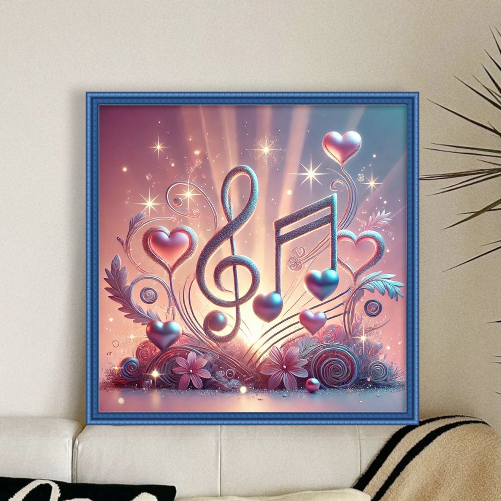 Musical Notes - 11CT Stamped Cross Stitch 40*40CM