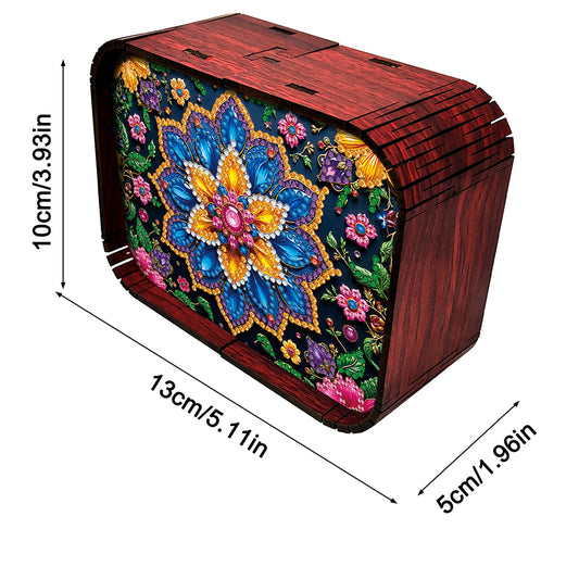 1pc Mandala Wooden Music Box Diamond Painting Art Kit Unique Gift for Christmas