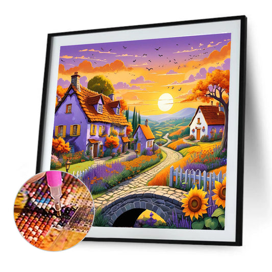 Autumn Scenery - Full Round Drill Diamond Painting 40*40CM