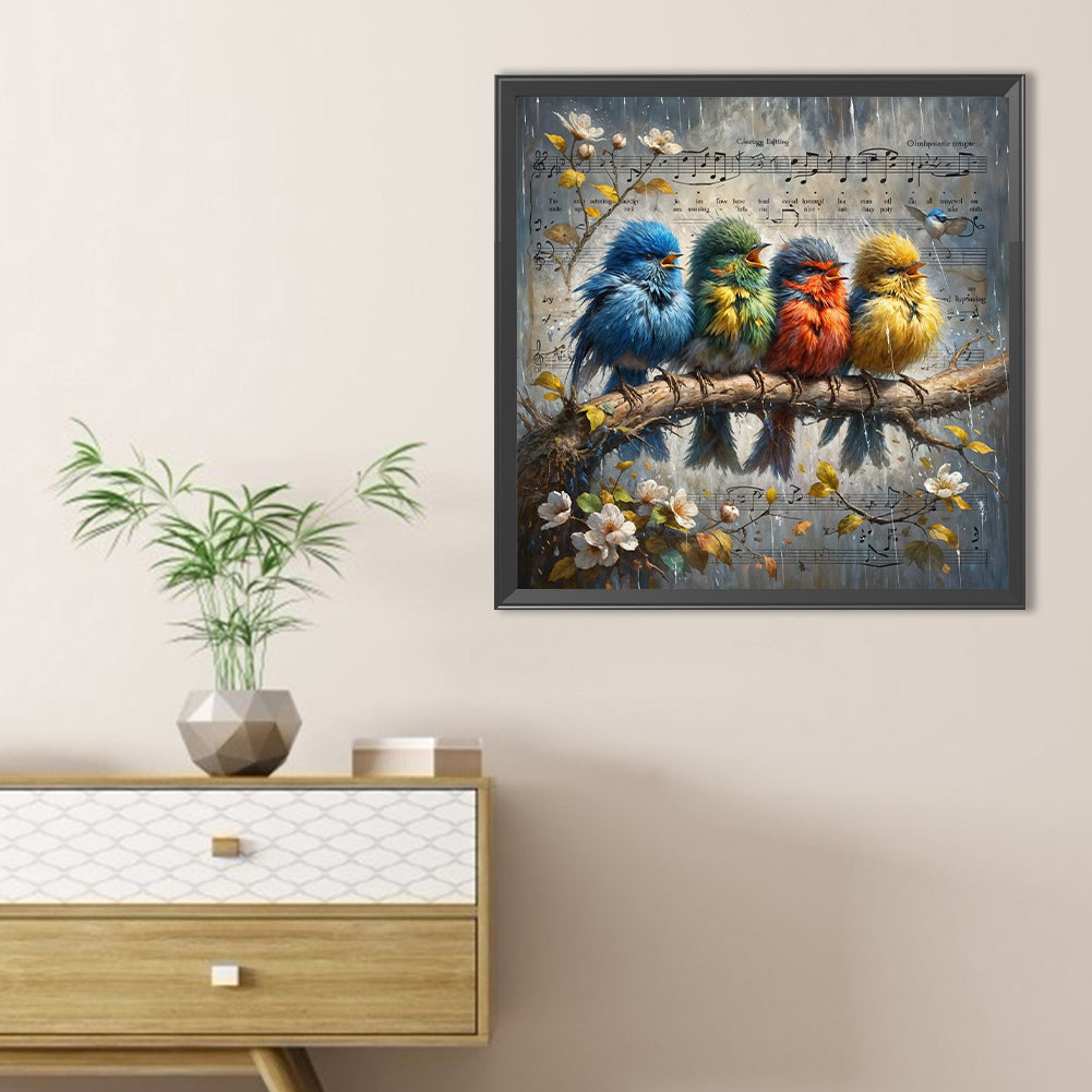 Bird - Full Round Drill Diamond Painting 40*40CM