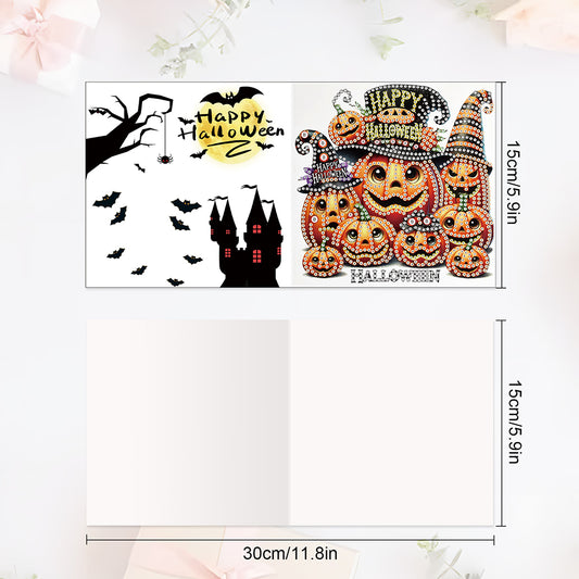 6PCS DIY Diamond Art Greeting Cards Congratulations Cards & Gifts (Halloween)