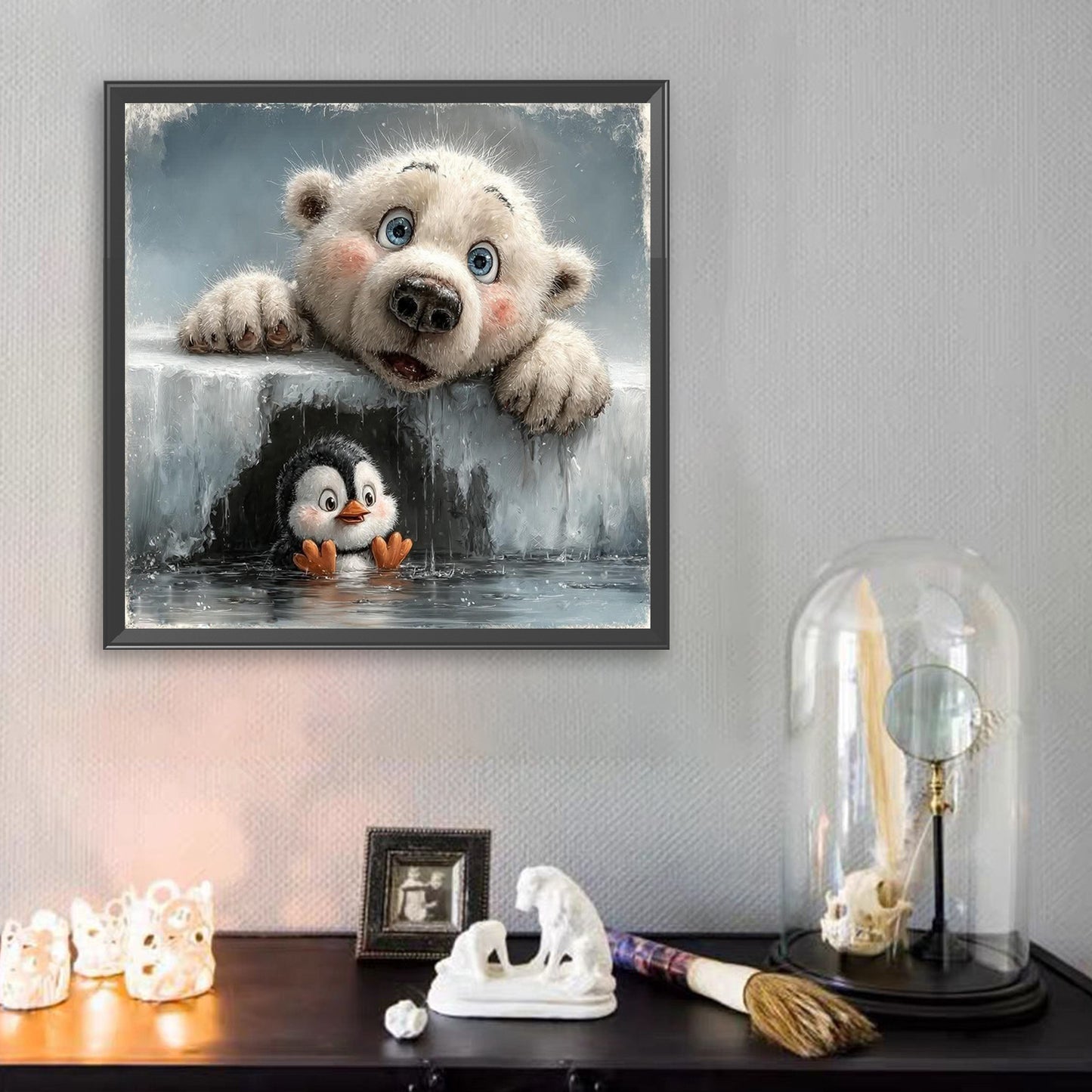 Cute Polar Bear Penguin - Full Square Drill Diamond Painting 30*30CM