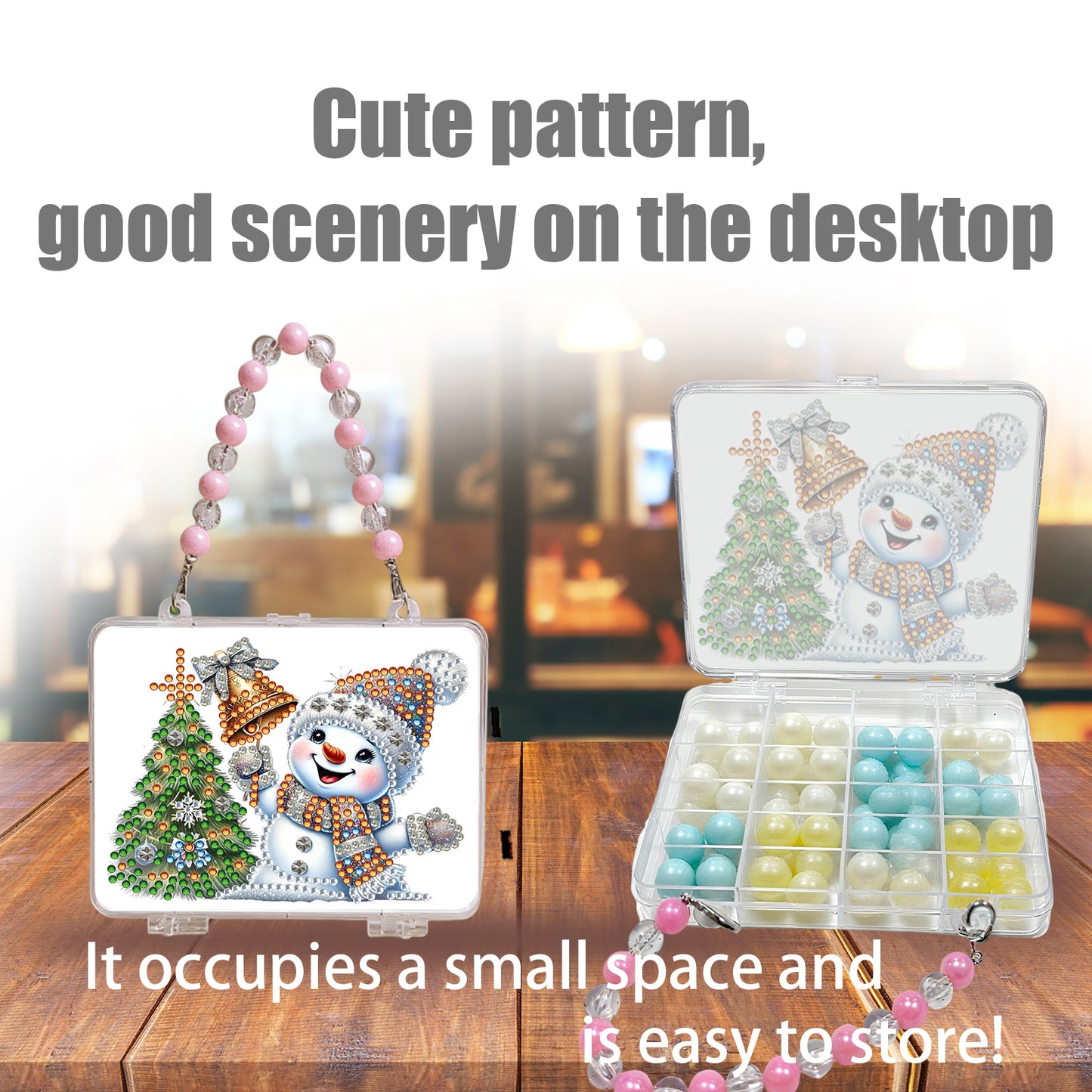 DIY Diamond Painting Bead Storage Bag Rhinestones Jewelry Case (Christmas Tree)