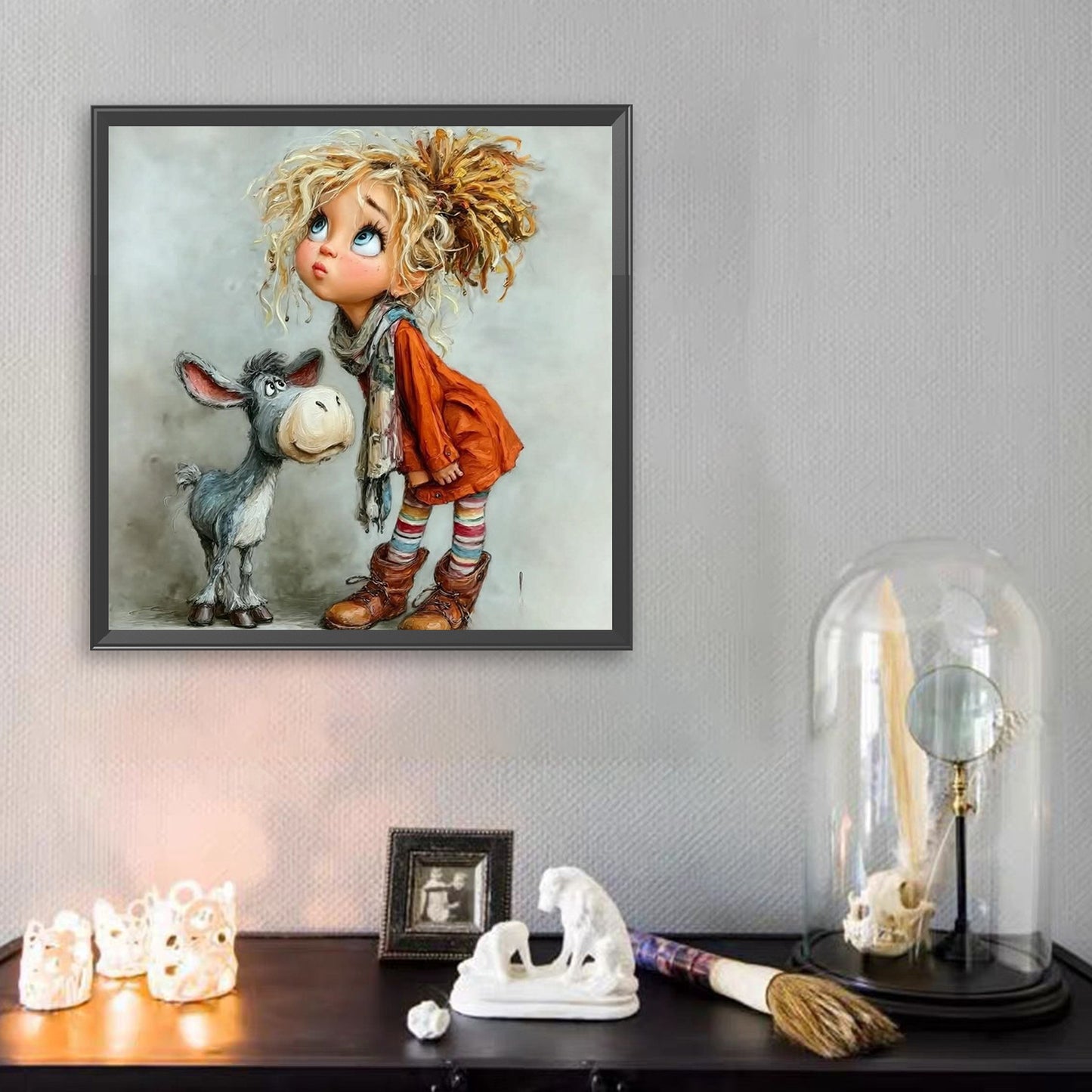 Funny Little Girl - Full Square Drill Diamond Painting 40*40CM