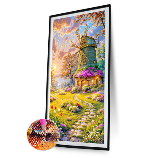 Windmill - Full Round Drill Diamond Painting 40*70CM