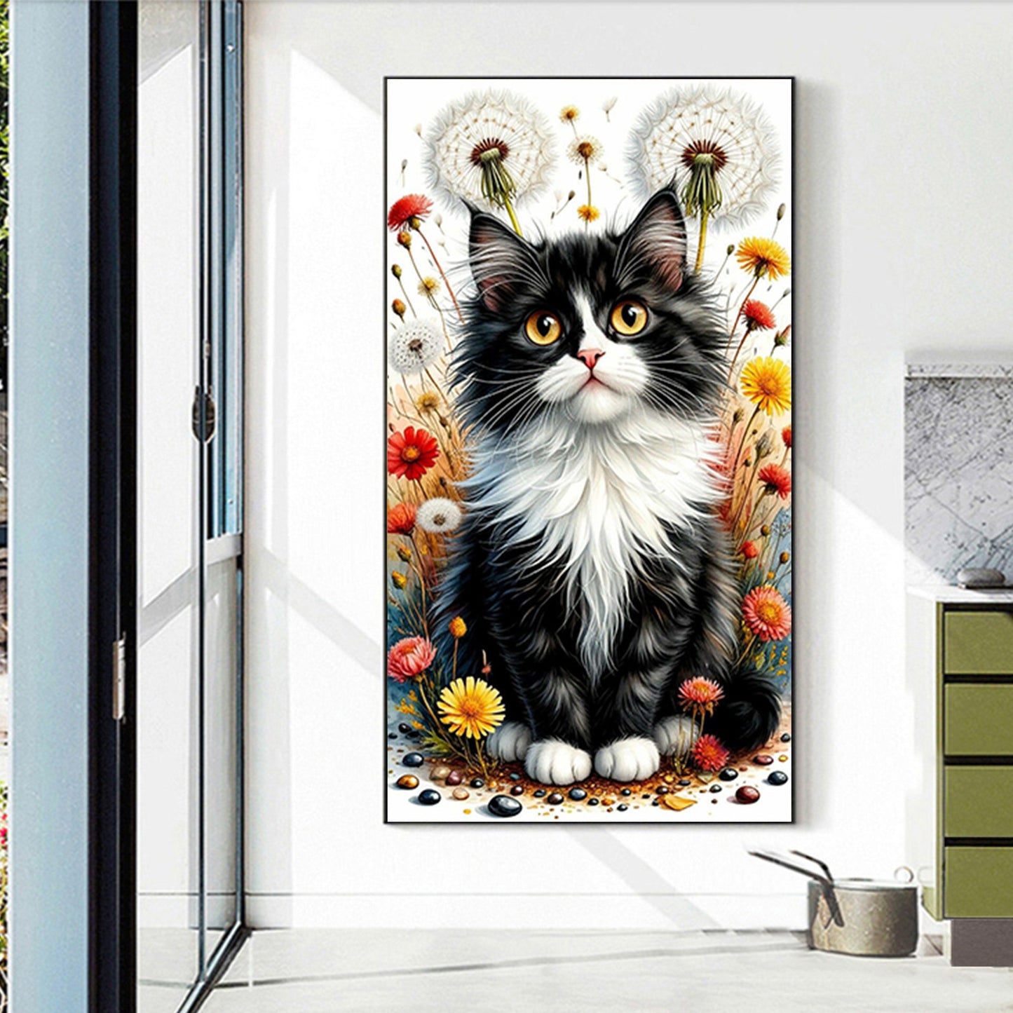 Cats - Full Round Drill Diamond Painting 40*70CM