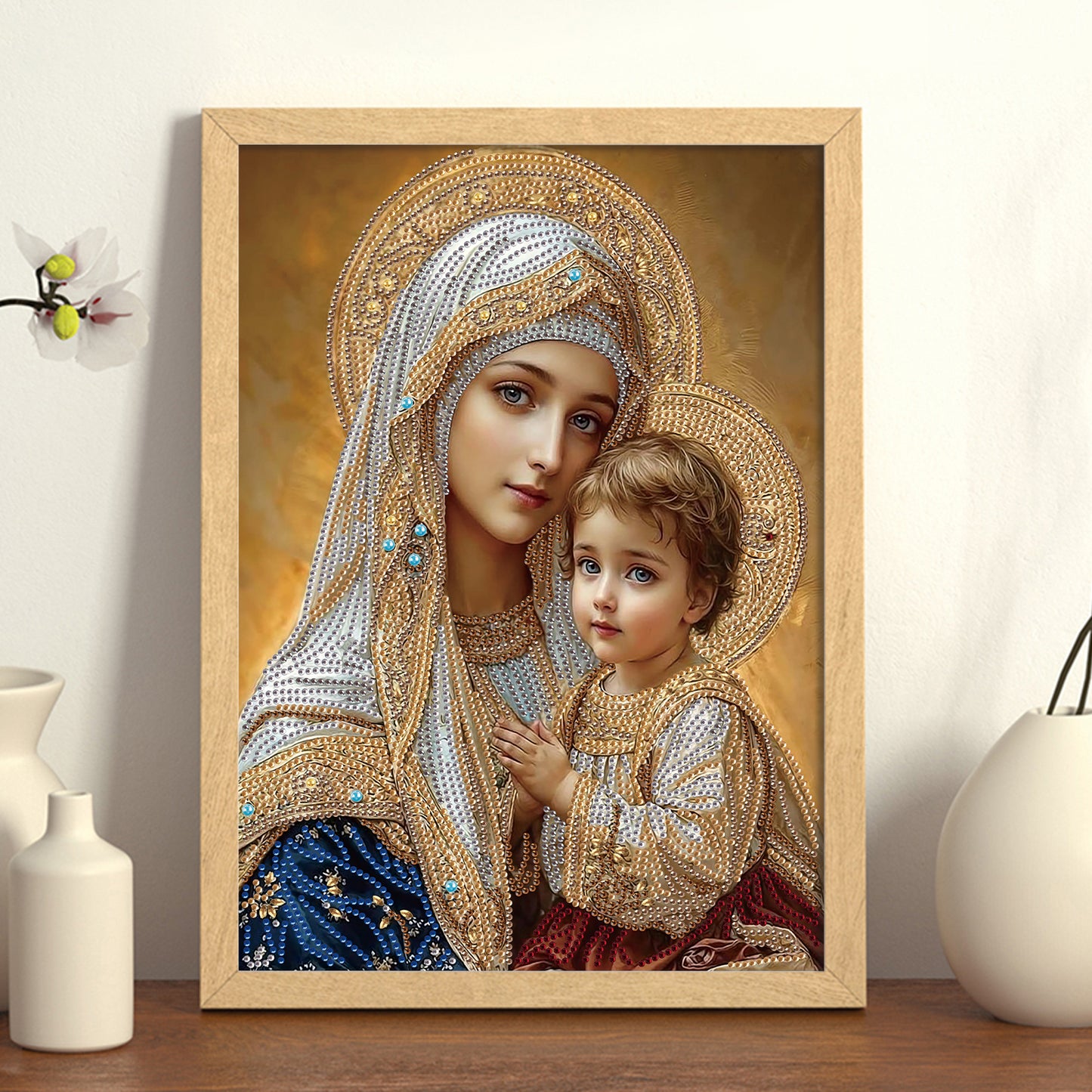 Religious Madonna - Special Shaped Drill Diamond Painting 30*40CM