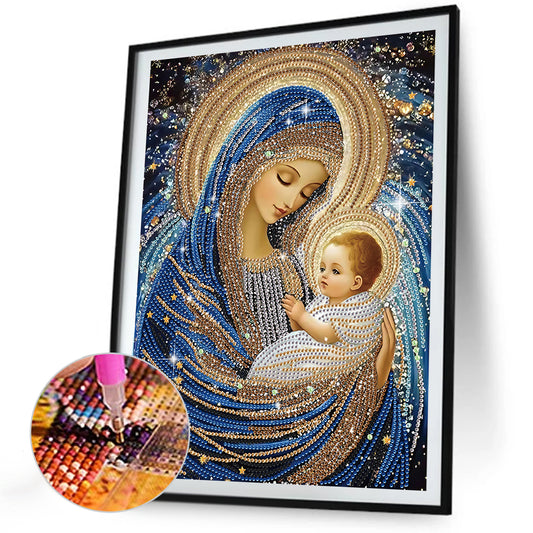 Religious Madonna - Special Shaped Drill Diamond Painting 30*40CM
