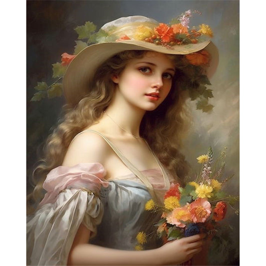 Victorian Woman - 11CT Stamped Cross Stitch 40*50CM