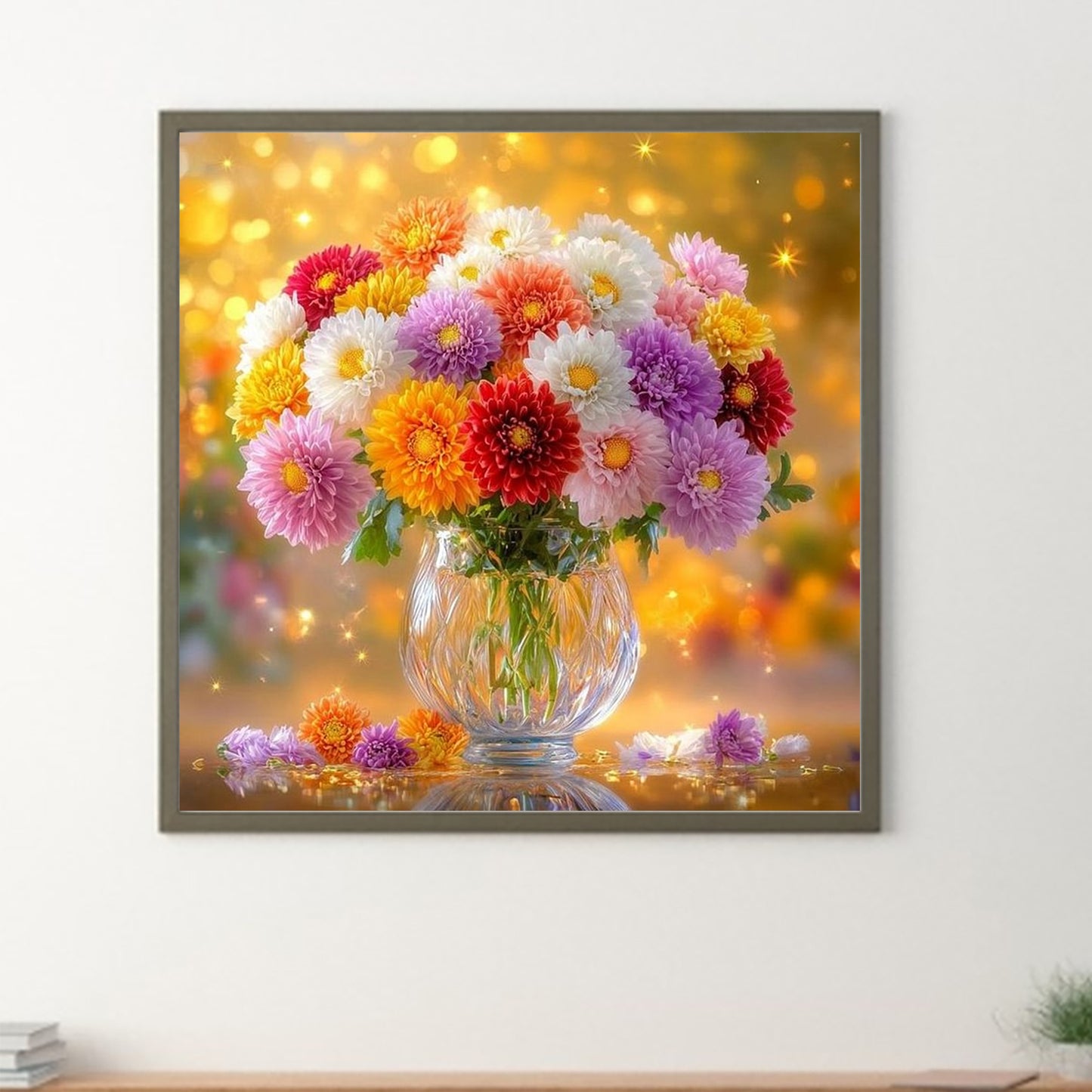 Bouquet In A Vase - Full Round Drill Diamond Painting 30*30CM