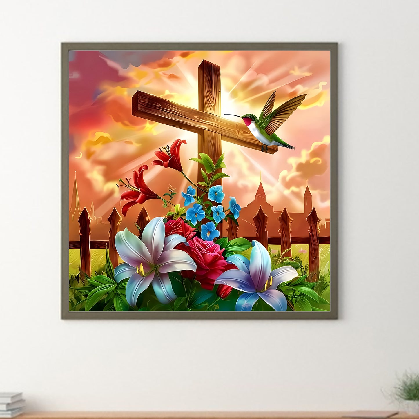 Religious Cross - Full Round Drill Diamond Painting 30*30CM