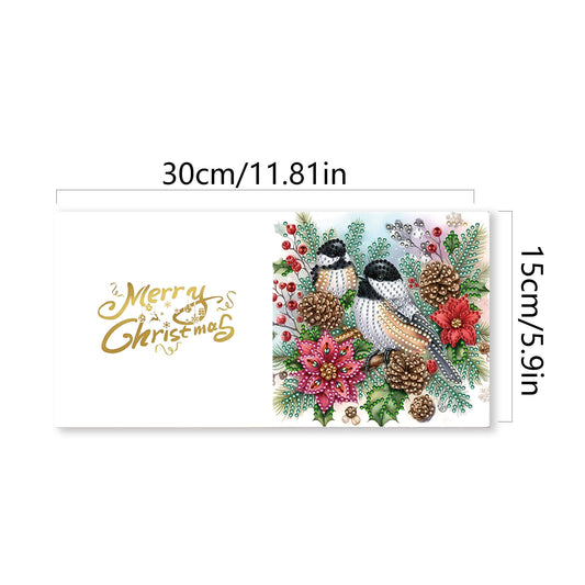 6pcs DIY Birds Diamond Art Greeting Cards Thank You Cards and Holiday Blessings