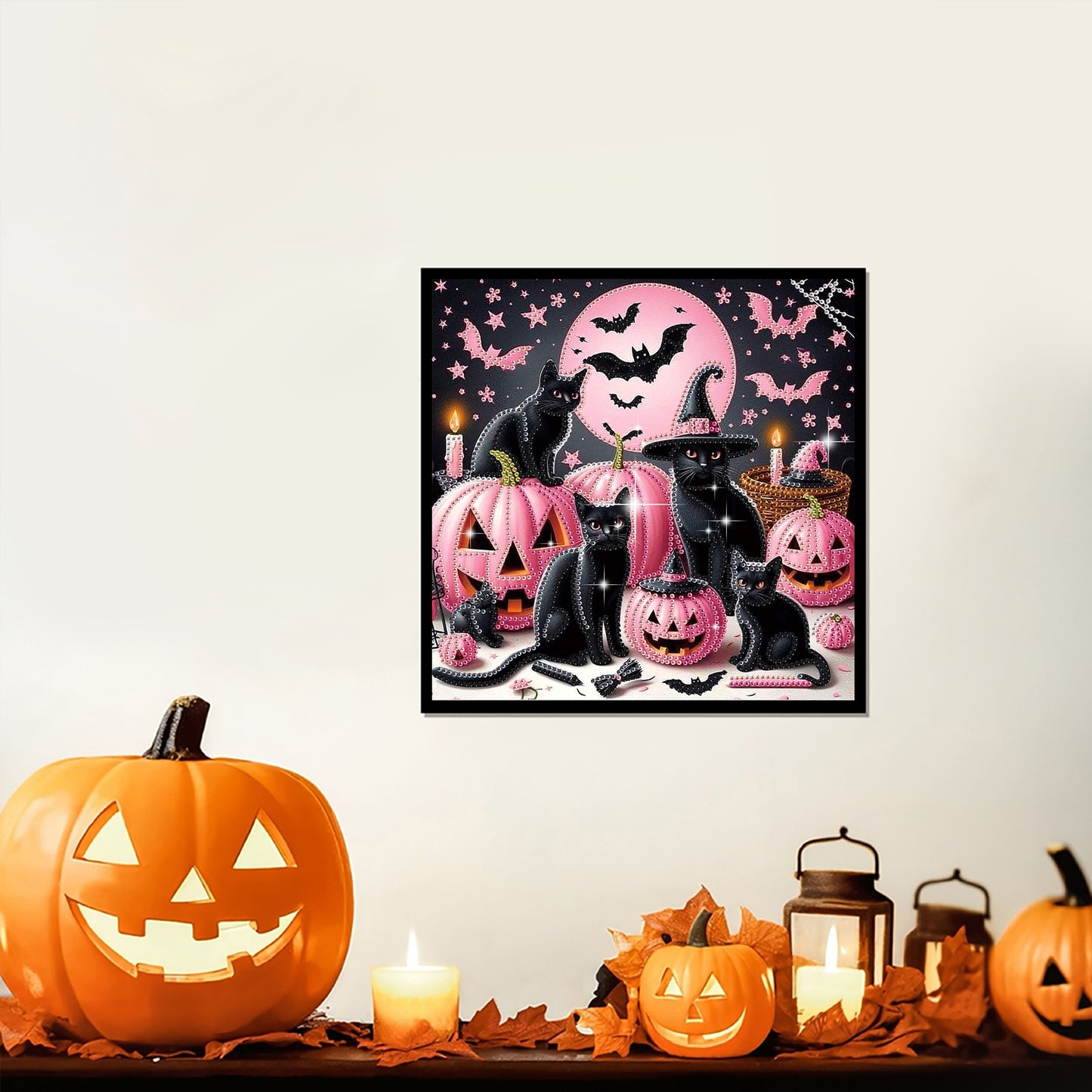 Halloween Black Cat - Special Shaped Drill Diamond Painting 30*30CM