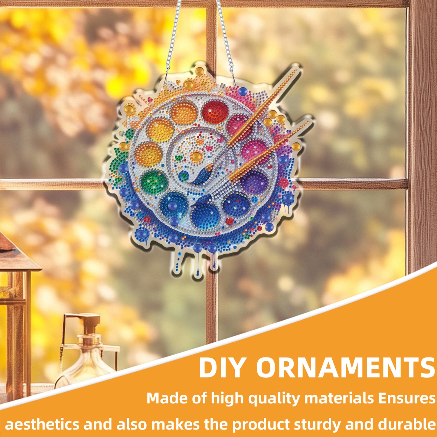 Palette 2D/Flat DIY Acrylic Special Shape Hanging Diamond Art Kits Wall Decor