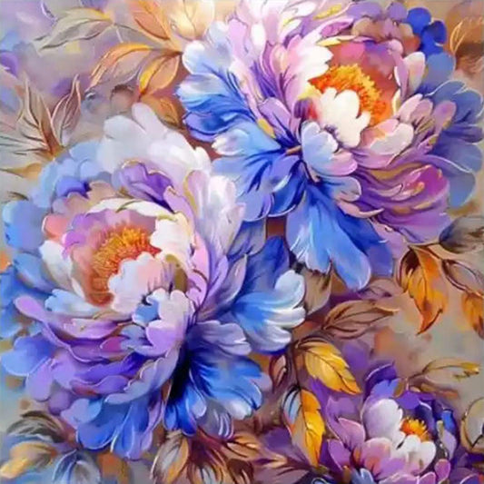 Gilded Peony - 11CT Stamped Cross Stitch 50*50CM (Mona Lisa Brand)