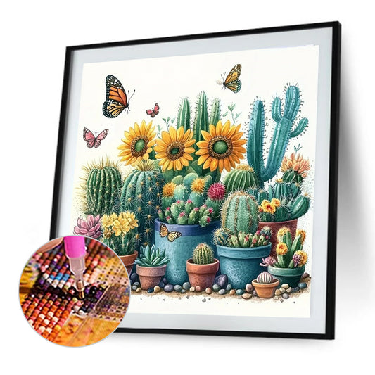 Cactus - Full Round Drill Diamond Painting 40*40CM