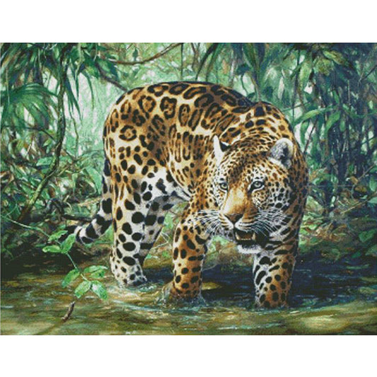 Cheetah In The Forest - 14CT Stamped Cross Stitch 75*65CM(Egyptian cotton)(Fairy Brand)