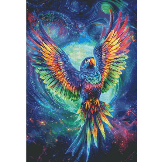 Rainbow Macaw - 14CT Stamped Cross Stitch 65*95CM(Egyptian cotton)(Fairy Brand)