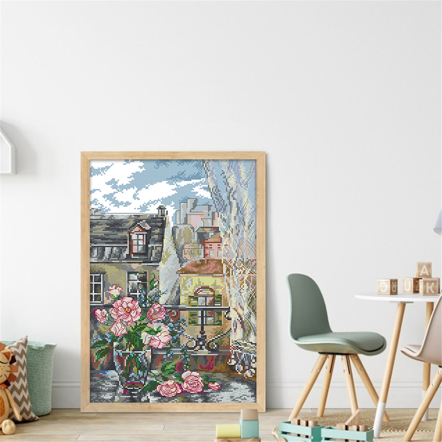 Paris Morning - 14CT Stamped Cross Stitch 29*41CM (Joy Sunday)