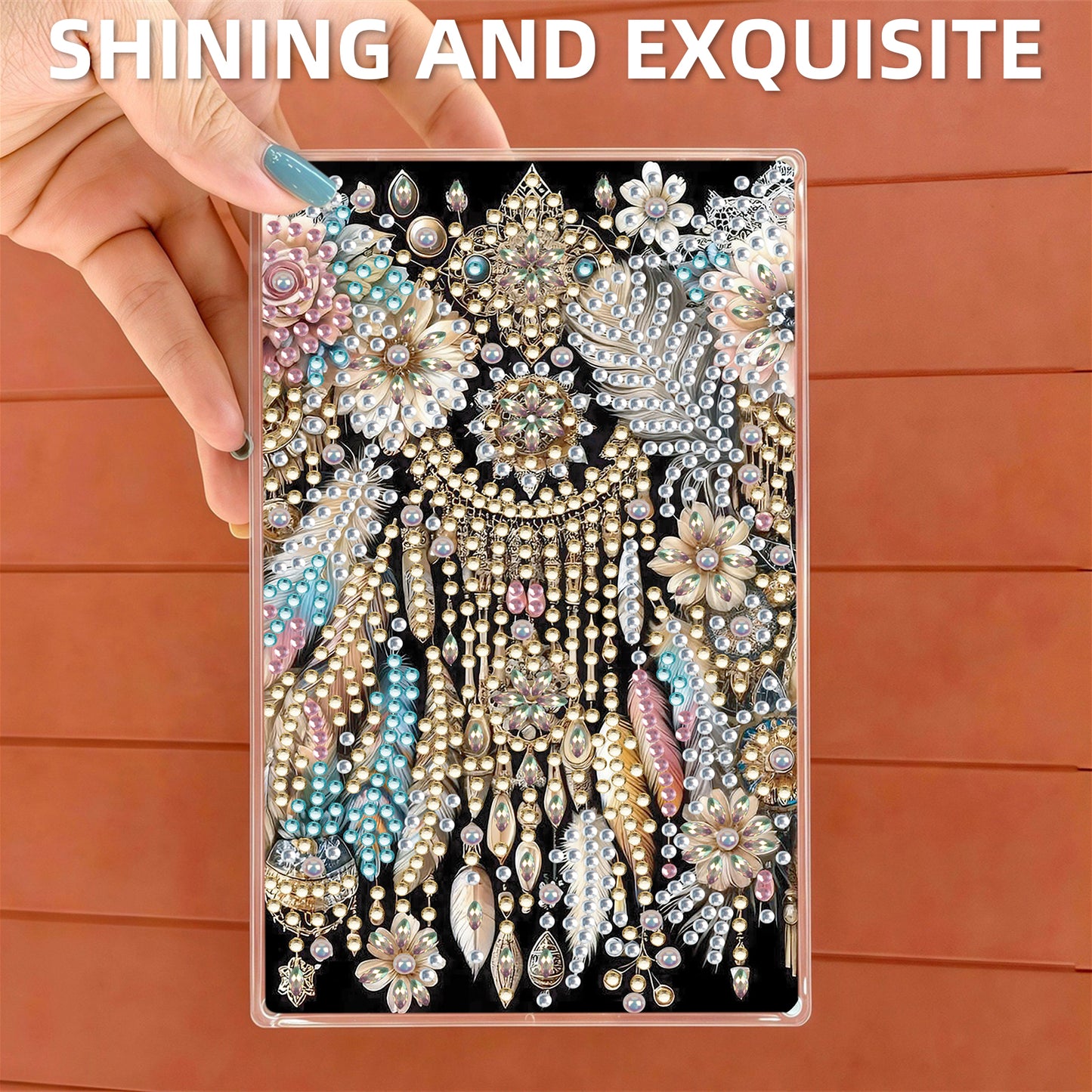 2pcs DIY 5D Diamond Painting Acrylic Jewelry Box Kit Gift for Adult (Dreamcatch)