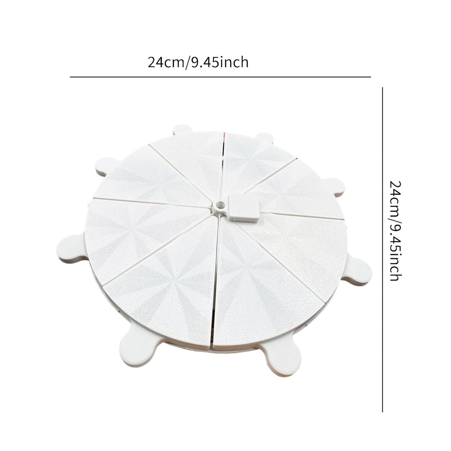 Diamond Painting Tray 8 Grids Drill Plate Octagonal Spiral Bottom Plate (White)