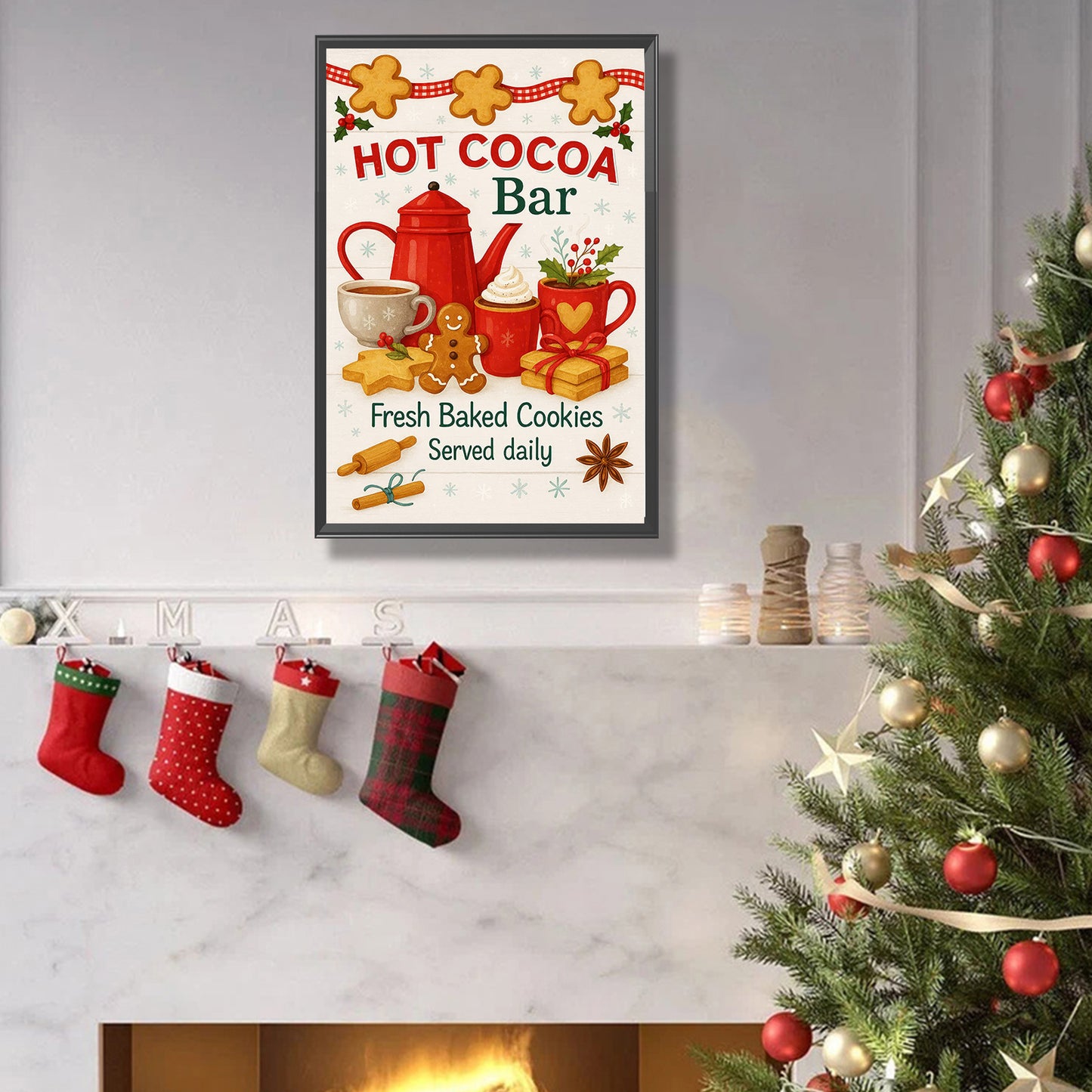 Hot Cocoa Coffee Bar - Full Round Drill Diamond Painting 20*30CM