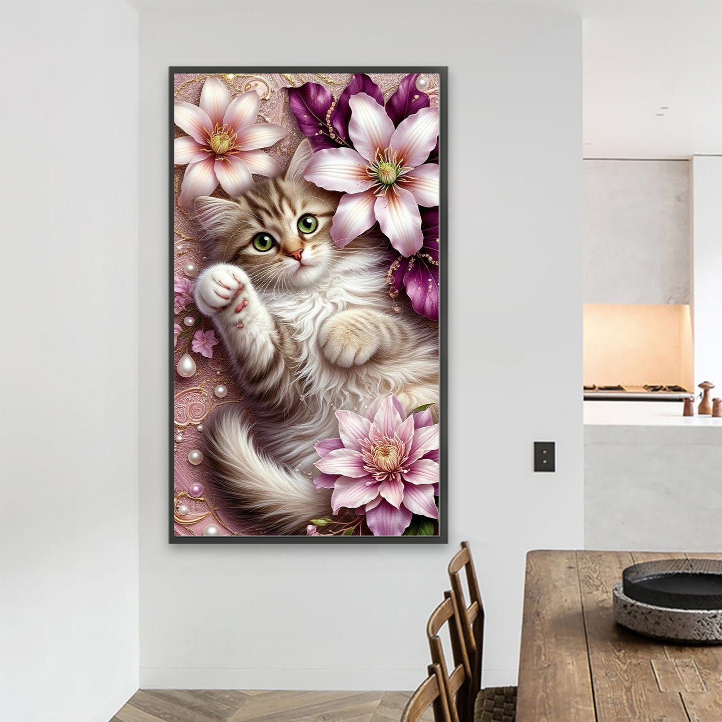Cats - Full Round Drill Diamond Painting 40*70CM
