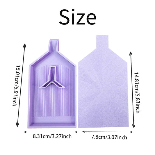 2pcs Diamond Painting Tray Y-Shaped Bead Storage Sorting Plate (Light Purple)