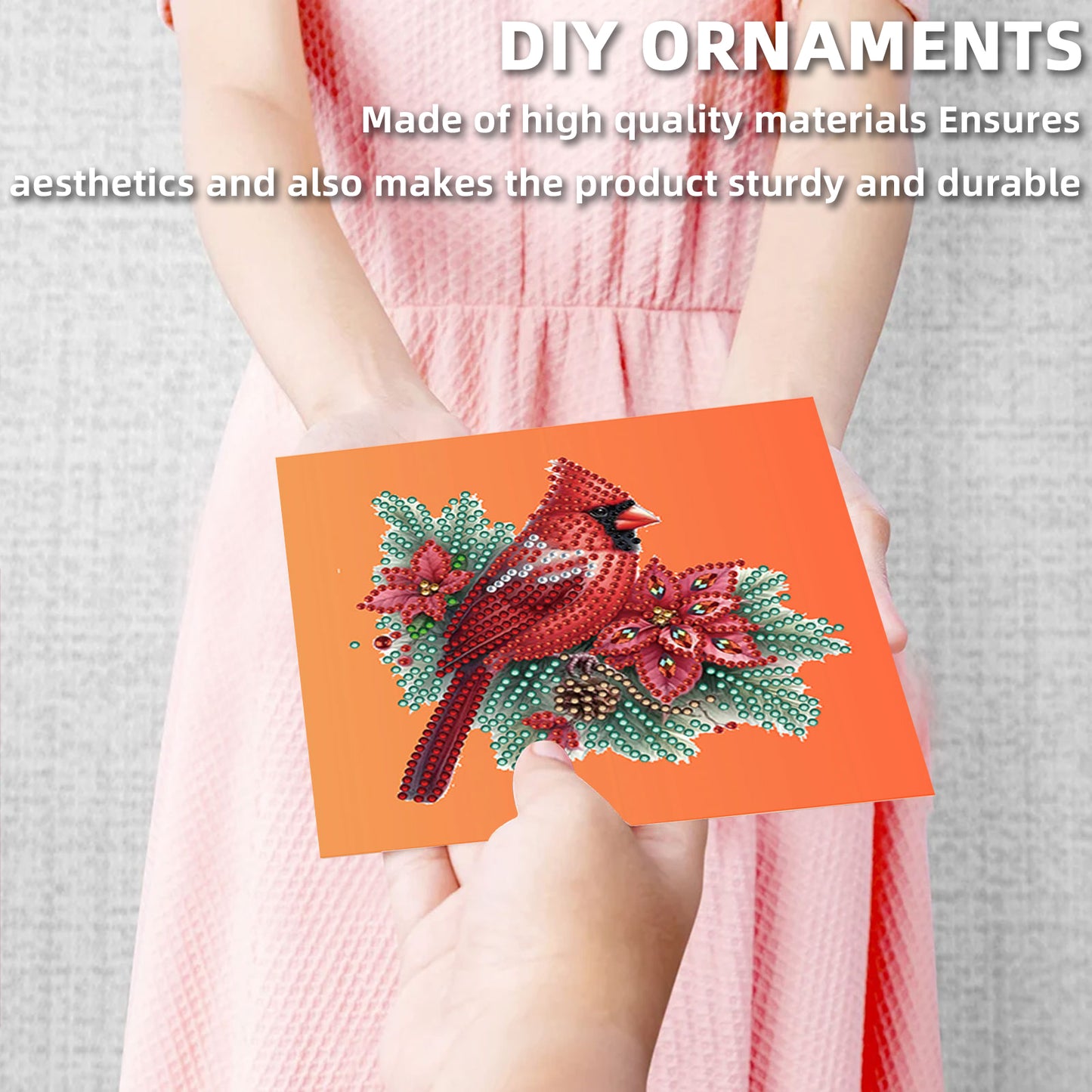 6pcs DIY Diamond Painting Greeting Card Set for Holiday Blessings Christmas Gift