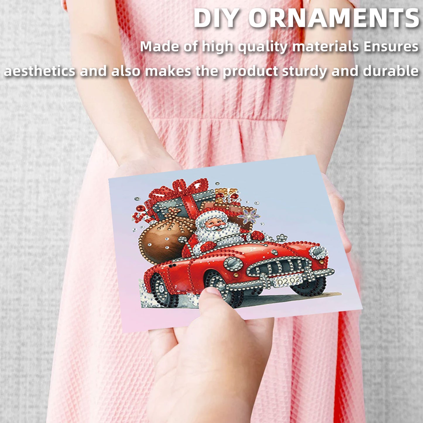 6pcs DIY Diamond Painting Greeting Card Set for Holiday Blessings Christmas Gift