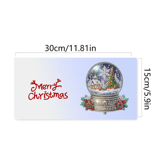 6pcs DIY Diamond Painting Greeting Card Set for Holiday Blessings Christmas Gift
