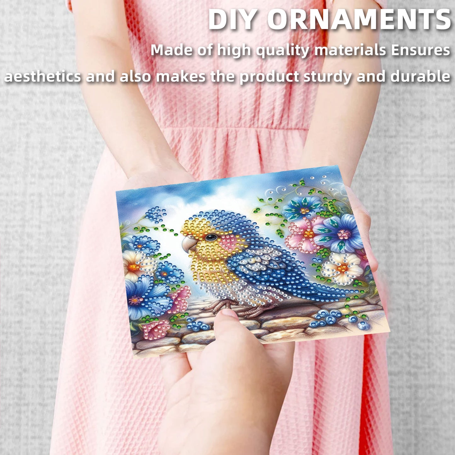 6pcs DIY Diamond Painting Greeting Card Set for Holiday Blessings Christmas Gift