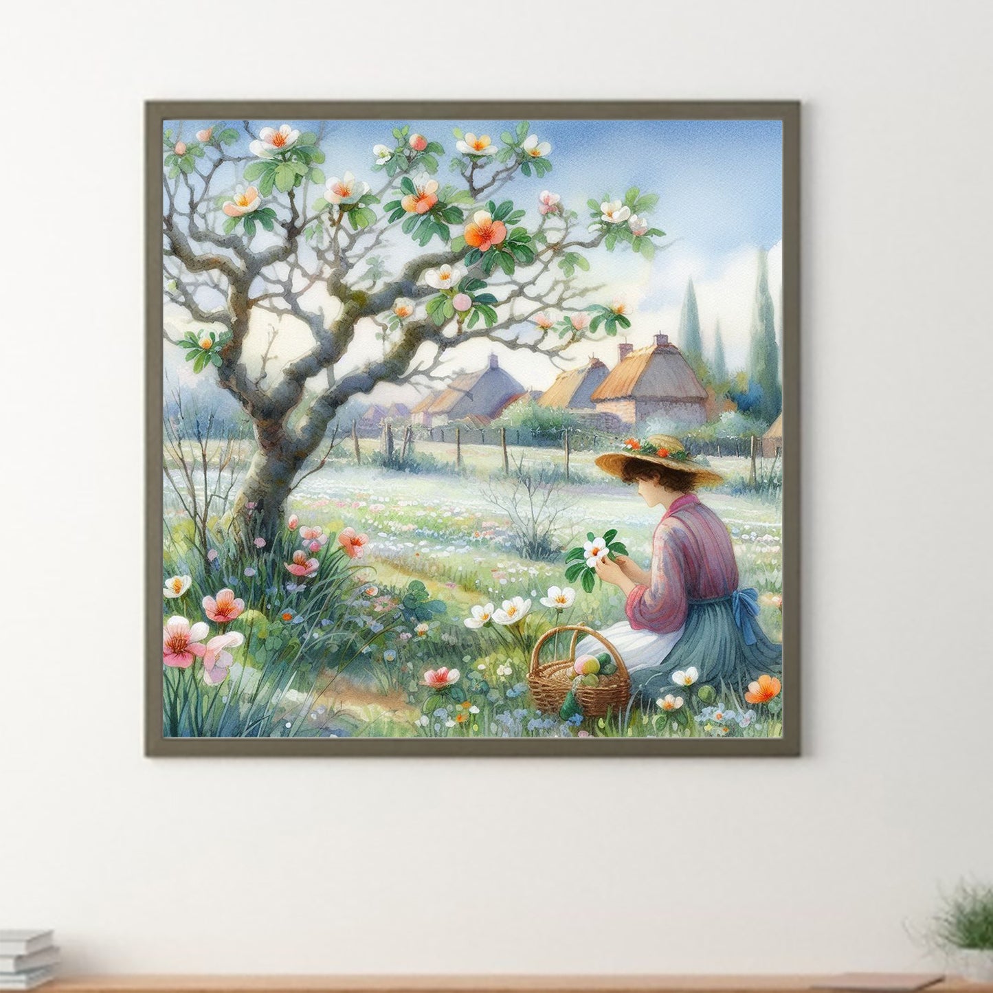 Under A Country Tree - Full Round Drill Diamond Painting 40*40CM