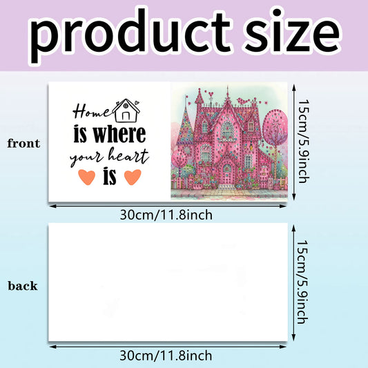 6pcs House DIY Diamond Art Greeting Cards Thank You Cards and Holiday Blessings