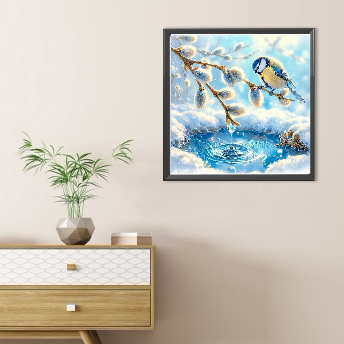 Winter Birds - Full Round Drill Diamond Painting 30*30CM