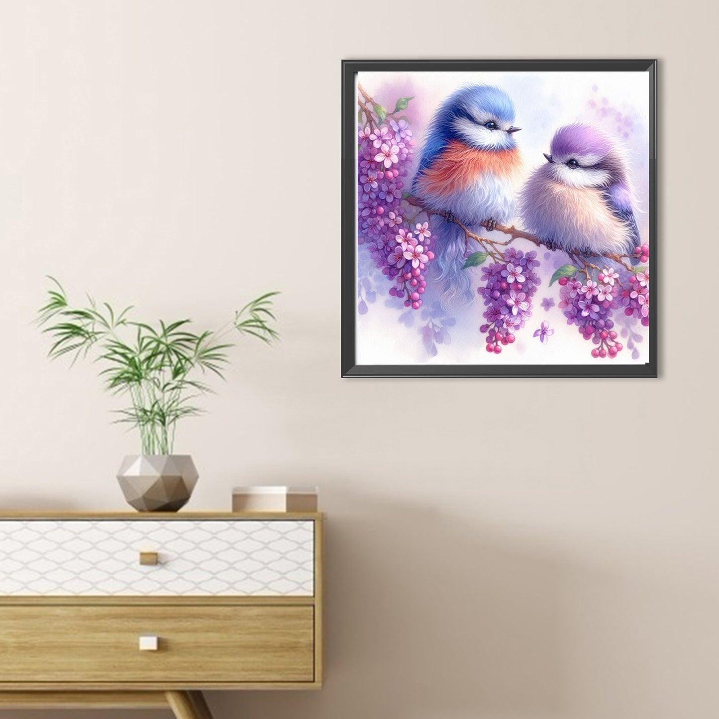 Bird - Full Round Drill Diamond Painting 30*30CM